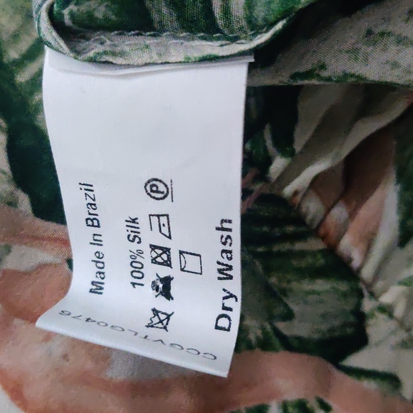 Adriana Degreas x Cult Gaia Tropical Print Crepe Maxi Dress in Green Medium - Picture 8 of 9